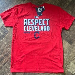 Fanatics Cleveland Indians Guardians Respect Cleveland Tee Mens Large NWT